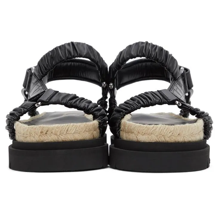 3.1 Phillip Lim Black Noa Platform Espadrille Sandals