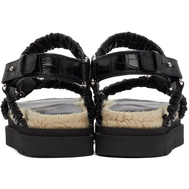 3.1 Phillip Lim Black Noa Platform Espadrille Sandals