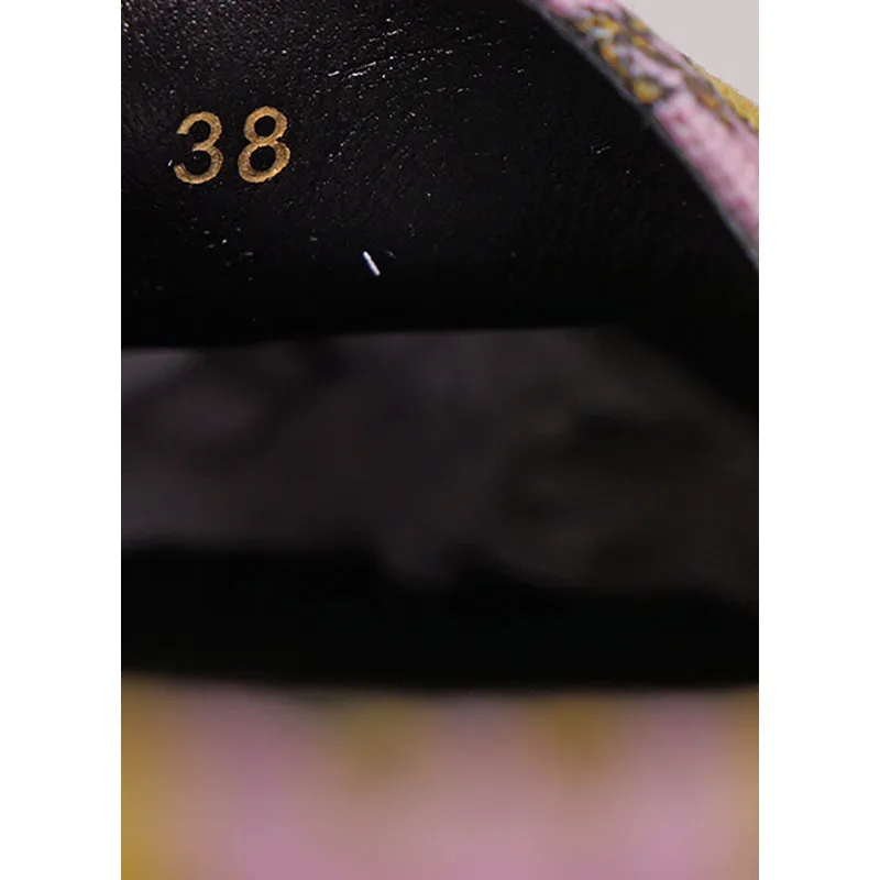 37 & 38 NEW $550 VERSACE Pink Yellow BAROCCO FLORAL LOGO Espadrille SUMMER FLATS NIB