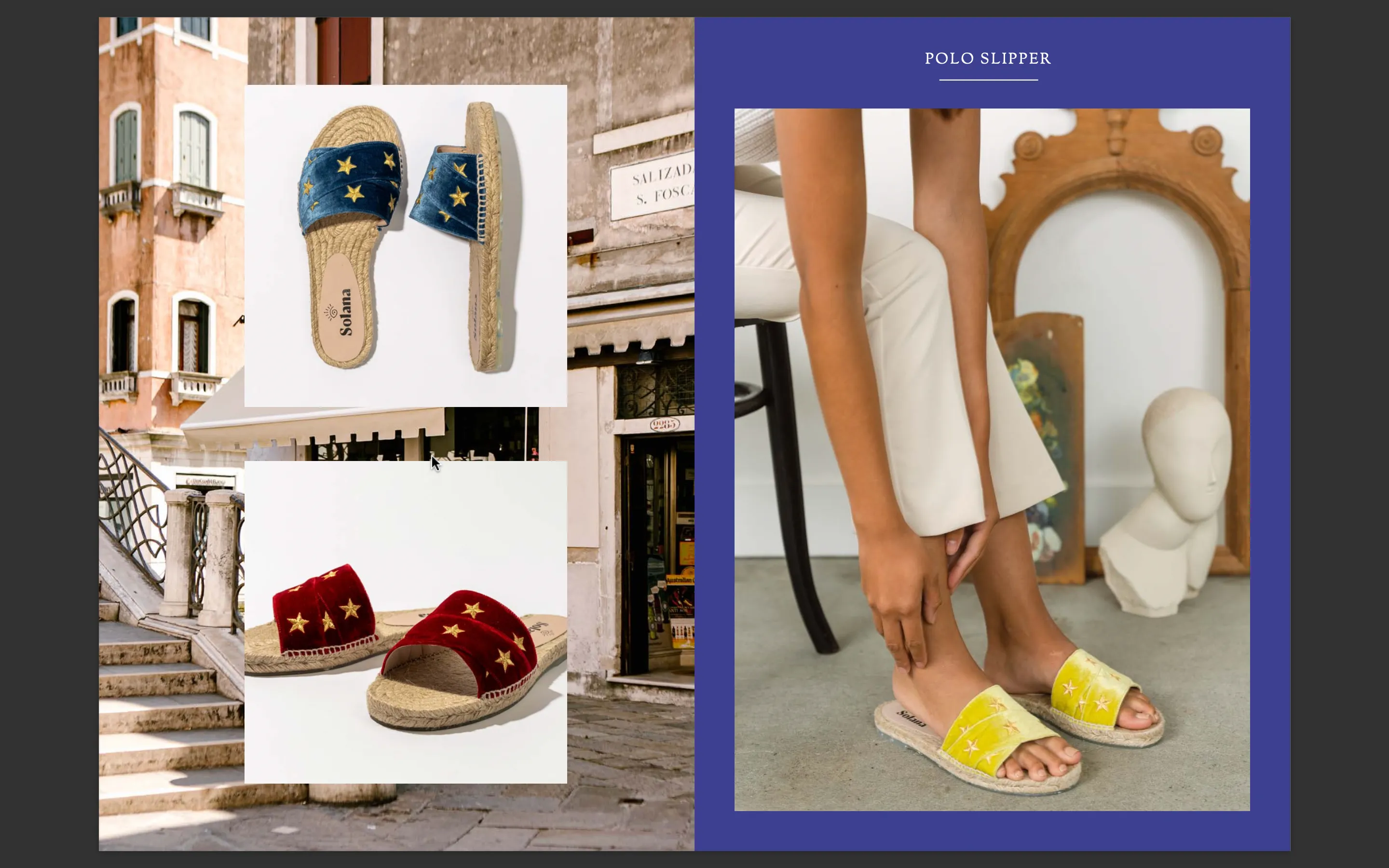 Artisanal Espadrille Slipper - Blue