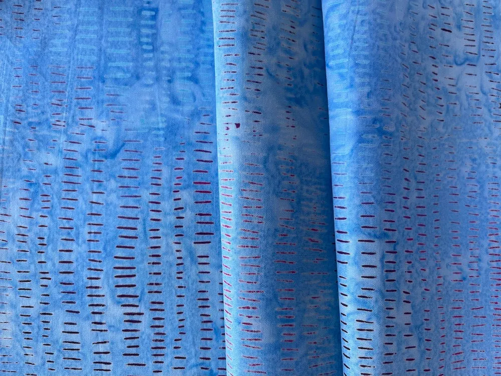 Barn Red Hash Marks Cotton Batik (Made in Indonesia)