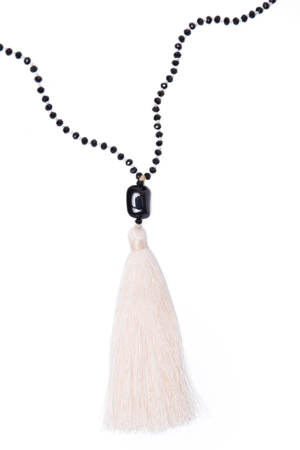 Bead Necklace (Black & White)