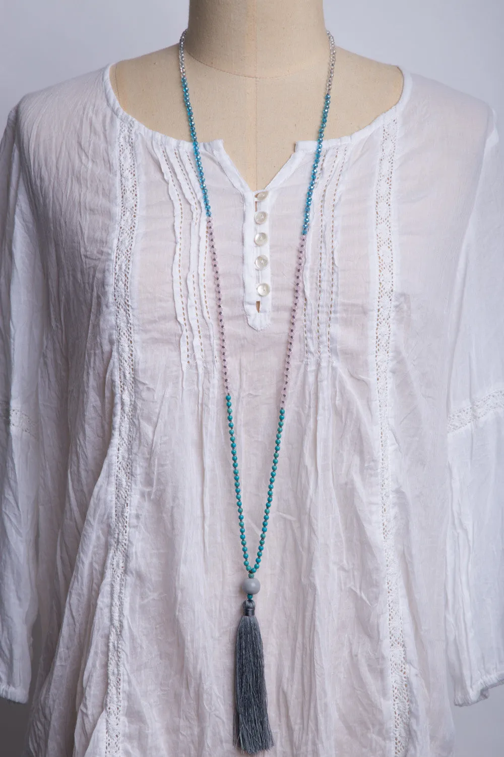 Bead Necklace (Silver)