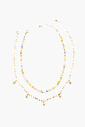 Beaded Charm Necklace Set