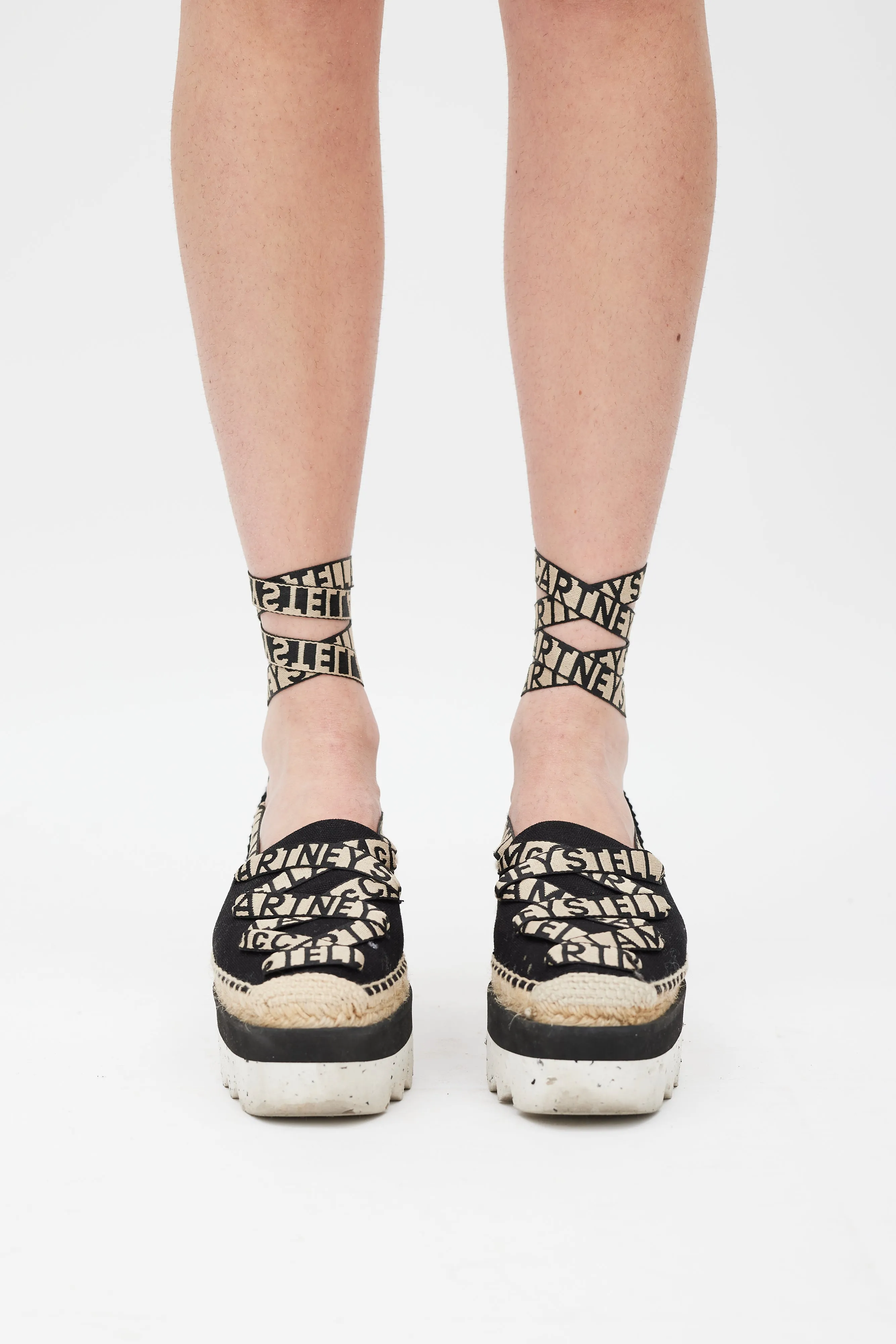Black & Multicolour Gaia Platform Espadrille Sandal