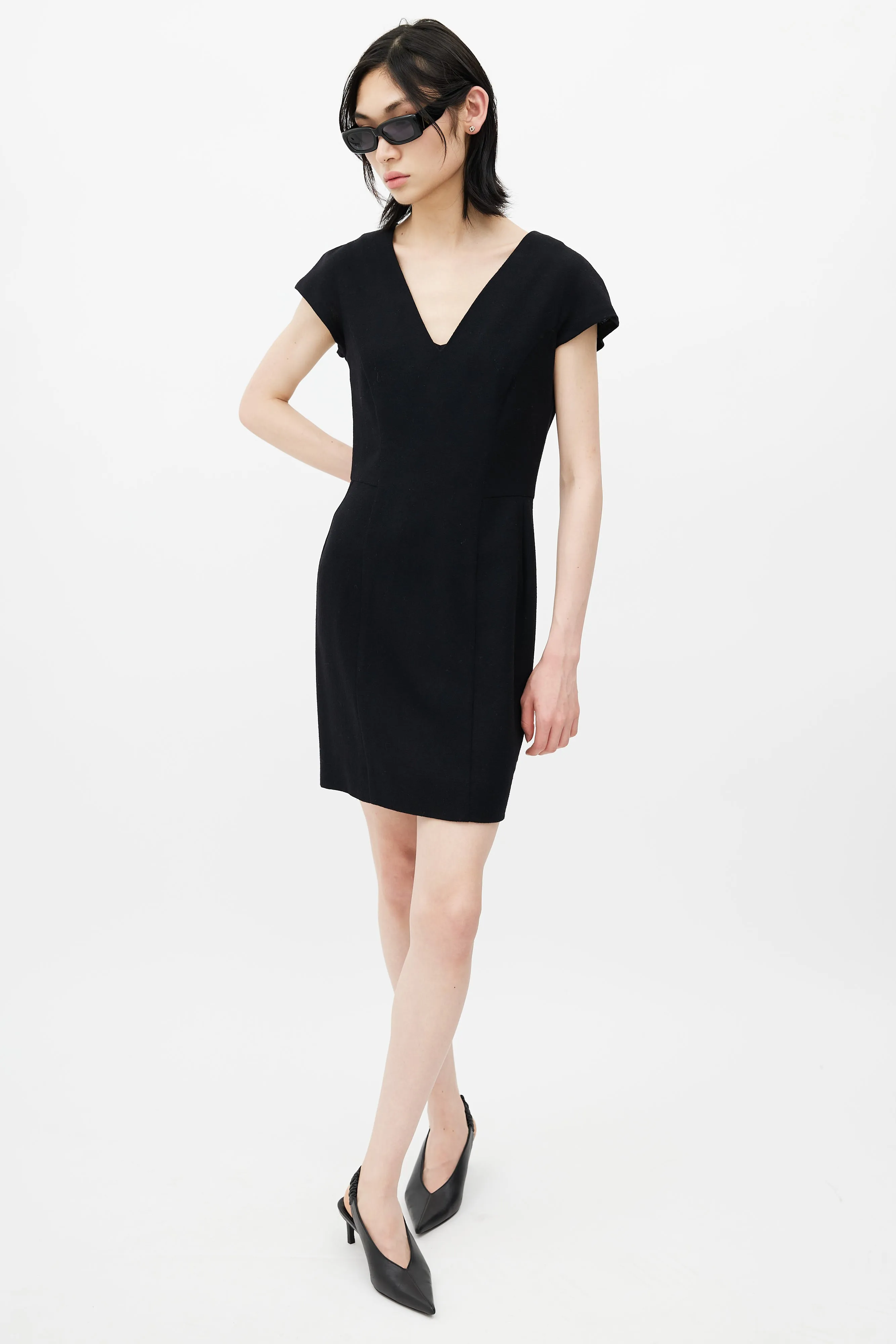 Black V-Neck Dress