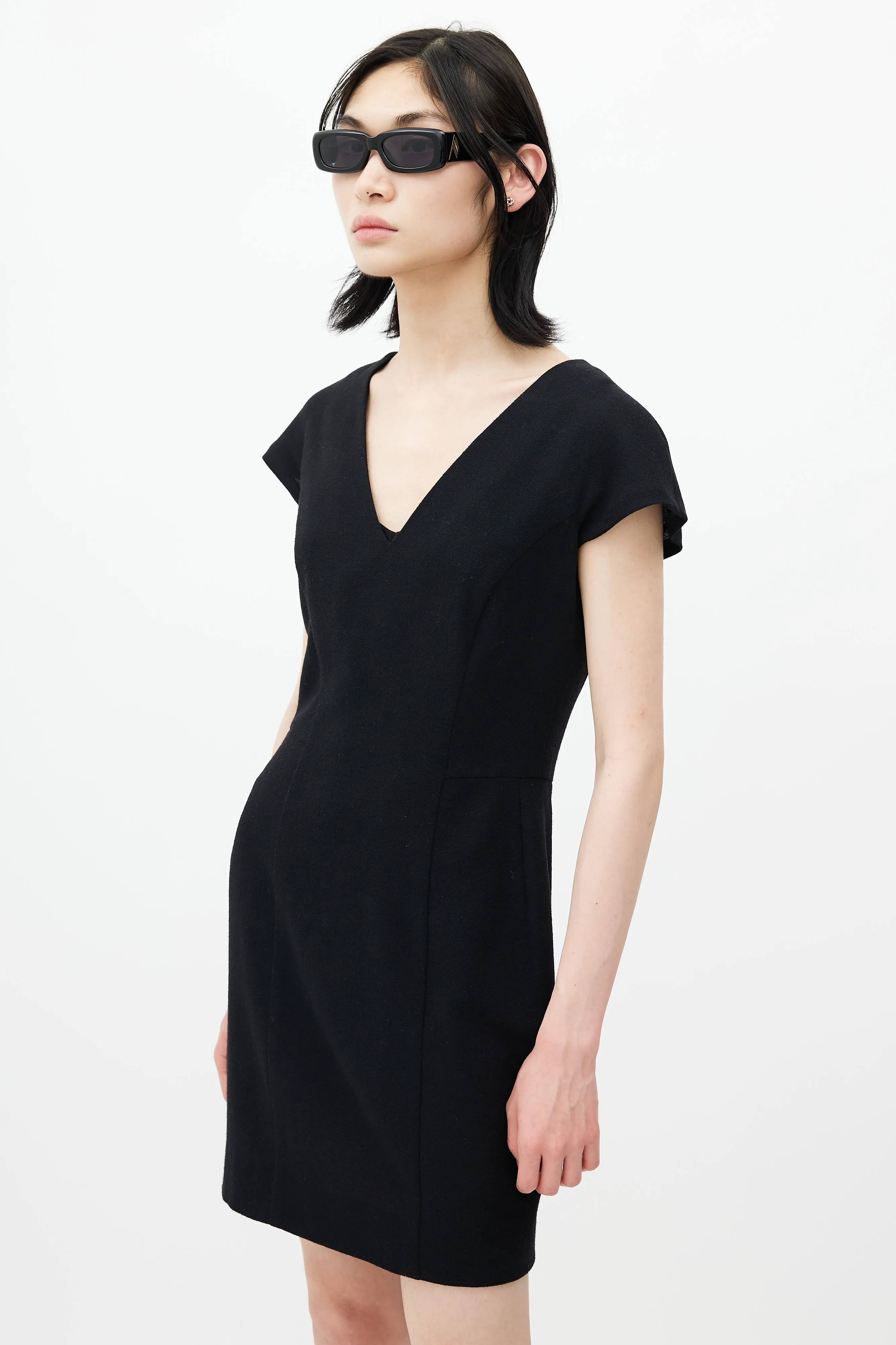 Black V-Neck Dress