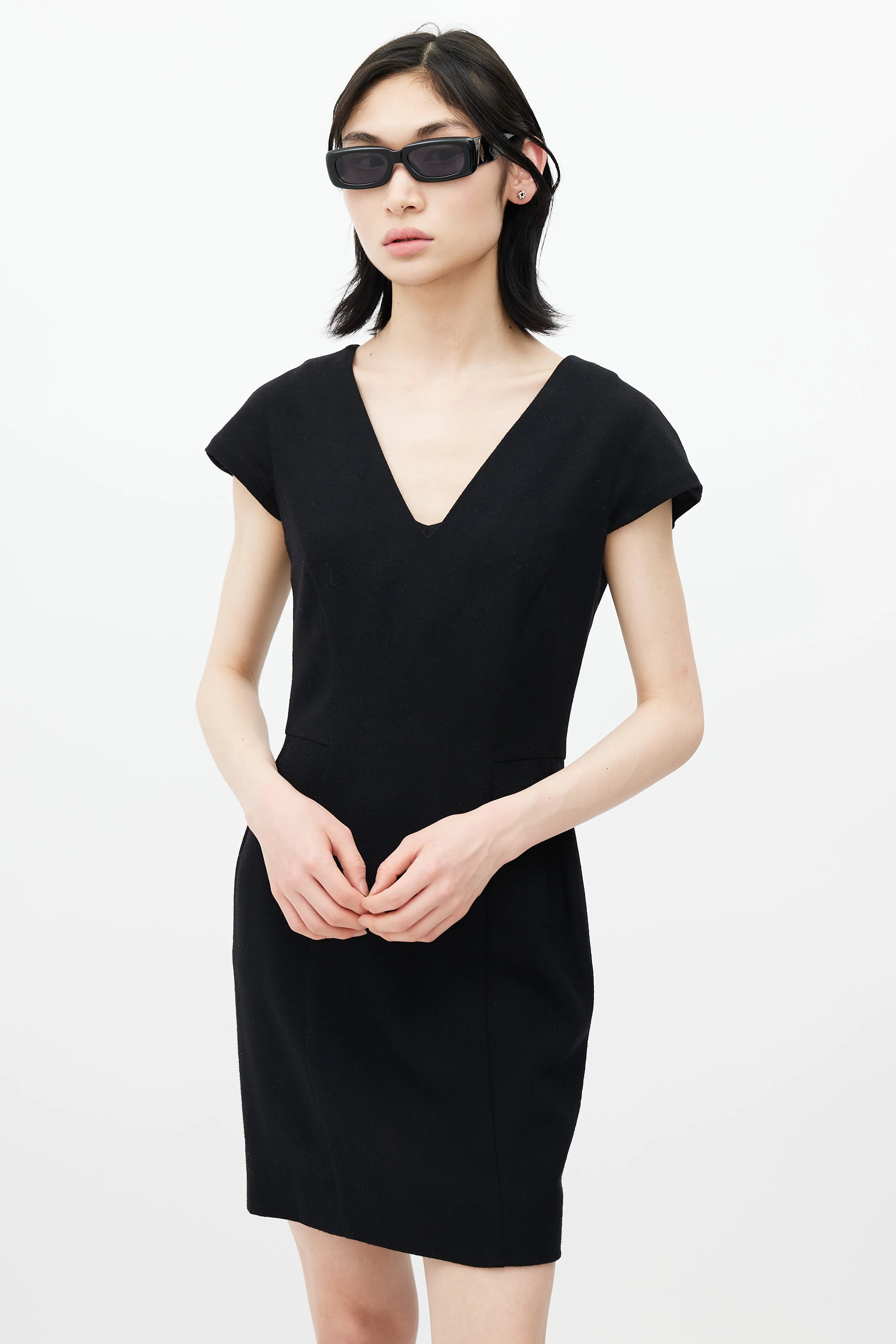 Black V-Neck Dress