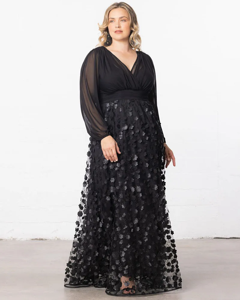 Blossoming Beauty Mesh Evening Gown
