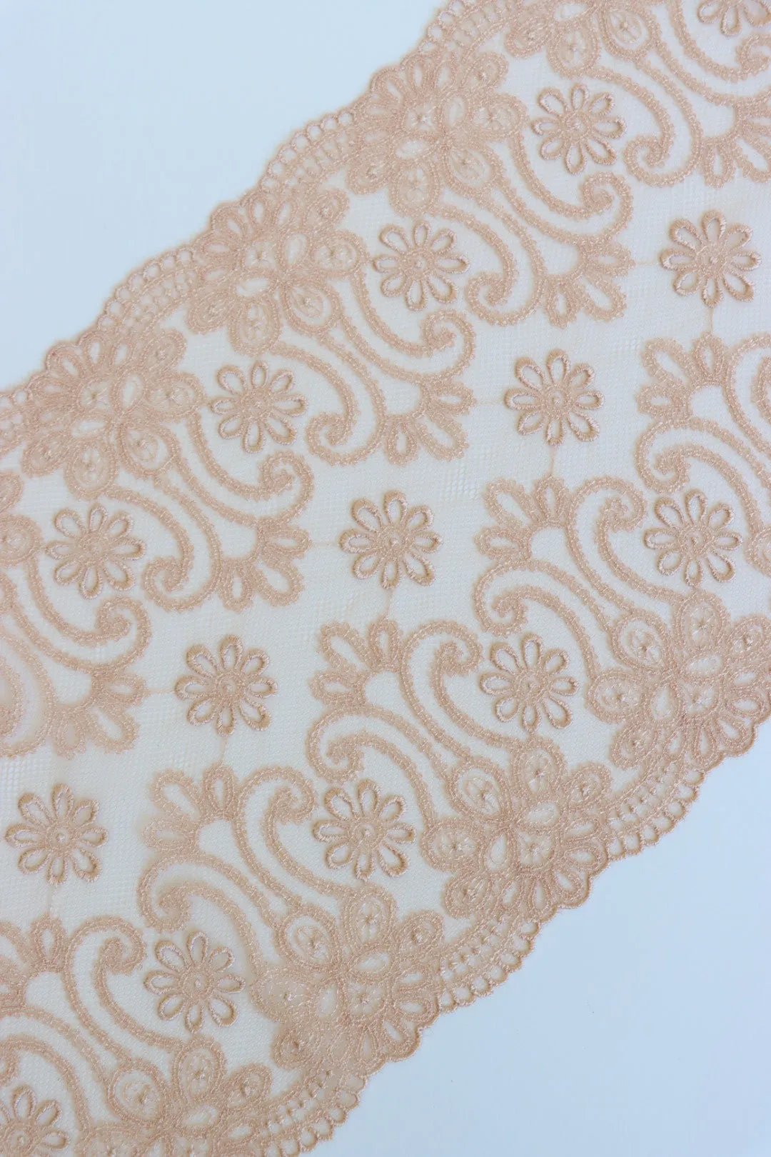 Chai 7.5" Wide Embroidered Lace Trim