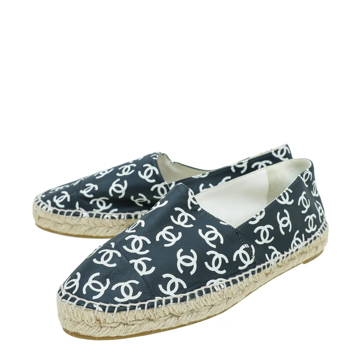 Chanel Bicolor CC Multi Print Espadrille 38