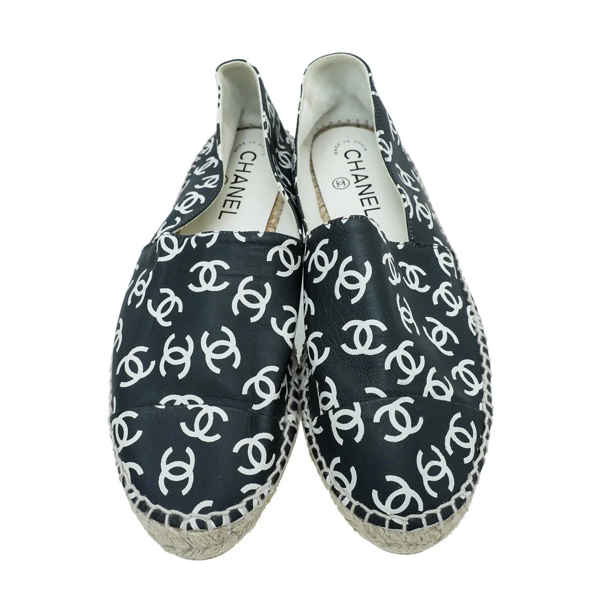 Chanel Bicolor CC Multi Print Espadrille 38