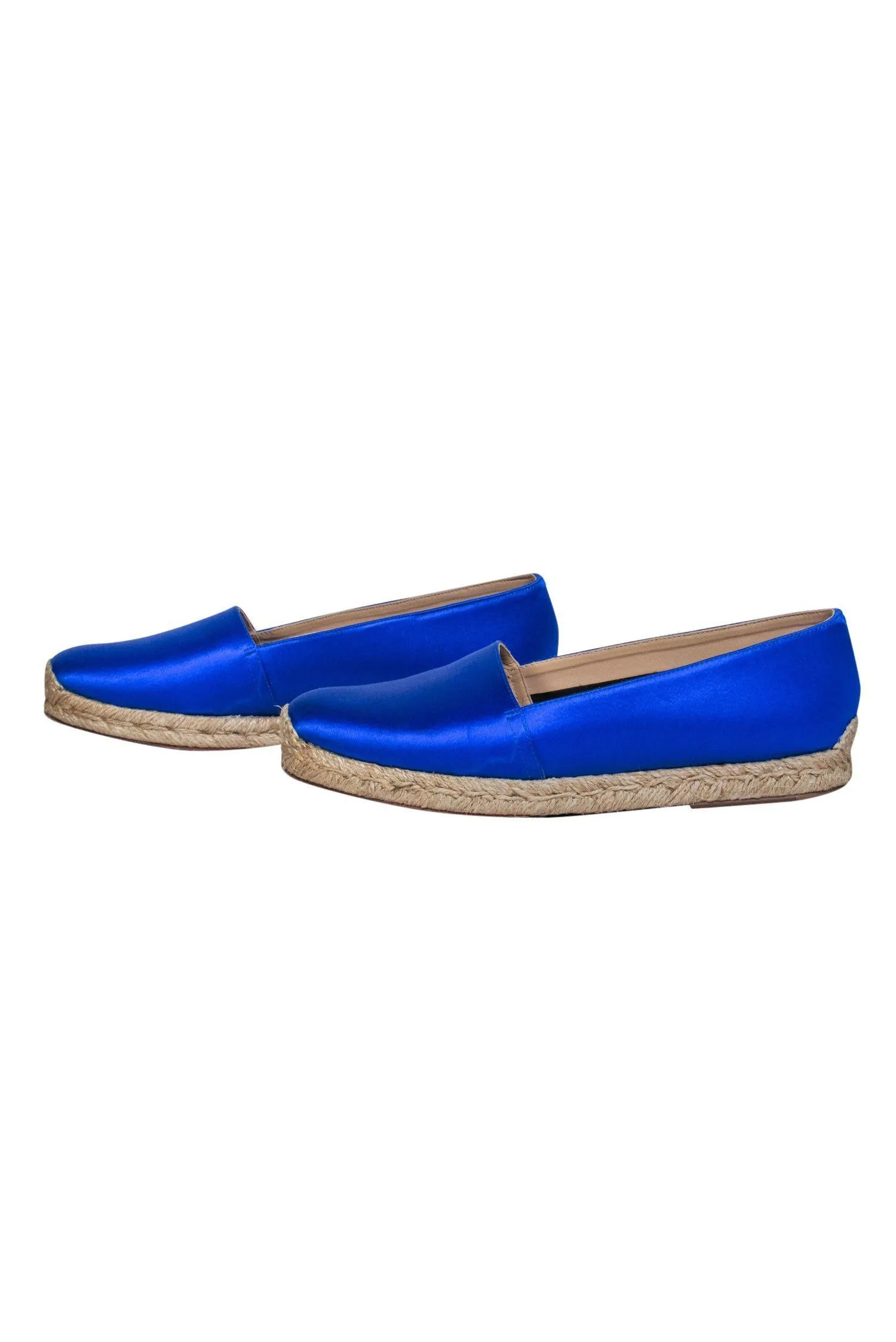 Christian Louboutin - Bright Cobalt Satin Espadrille Flats Sz 6.5