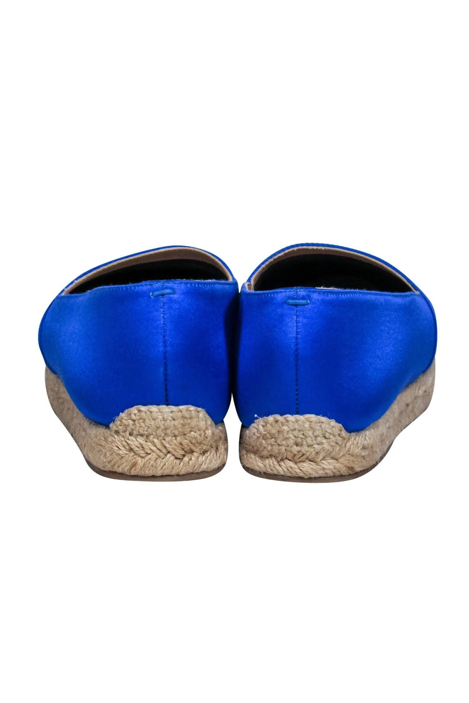 Christian Louboutin - Bright Cobalt Satin Espadrille Flats Sz 6.5