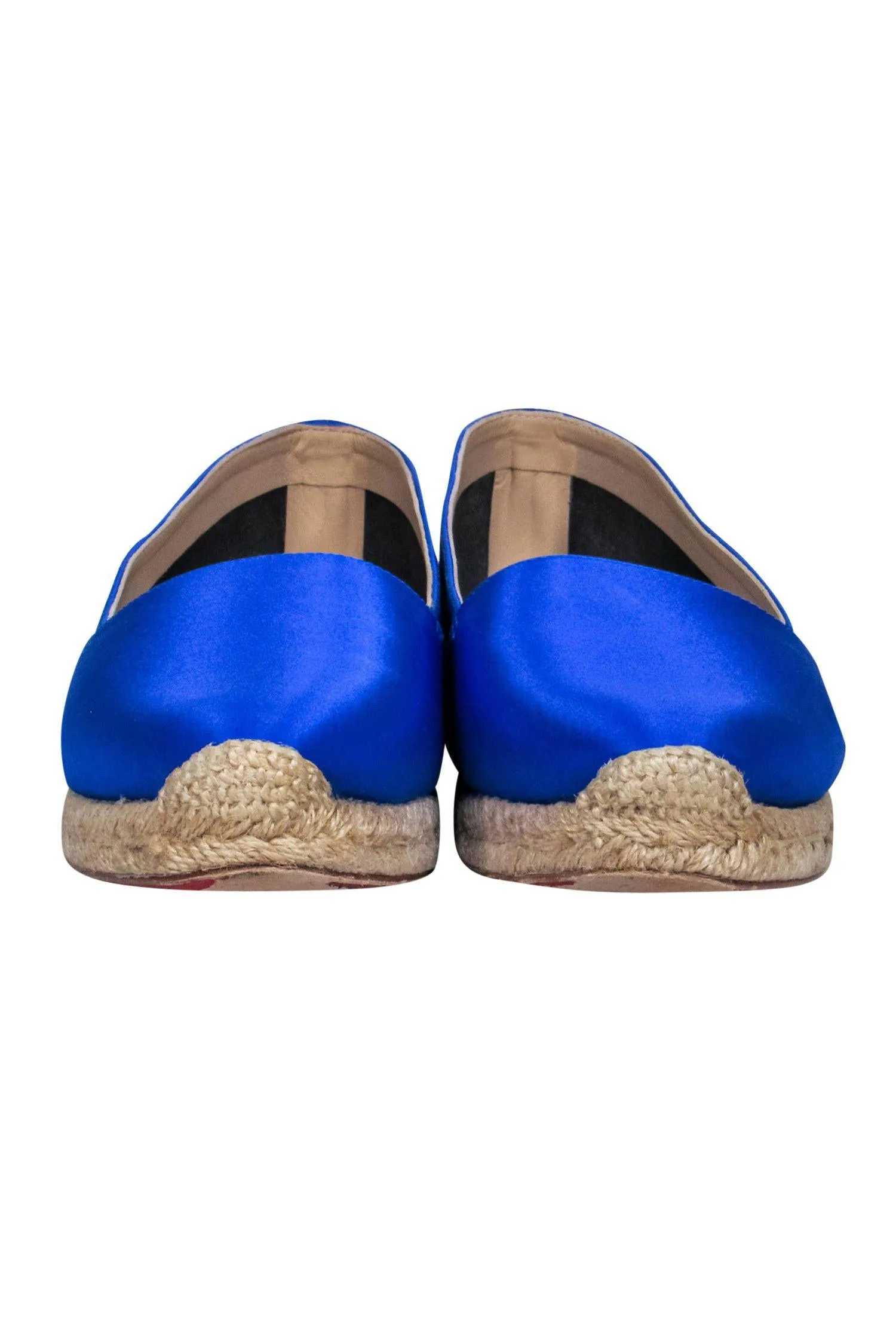 Christian Louboutin - Bright Cobalt Satin Espadrille Flats Sz 6.5