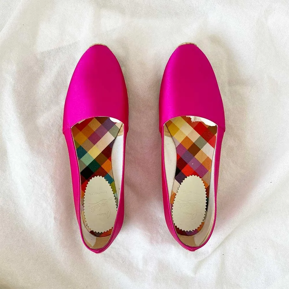 Christian Louboutin Pink Satin Espadrilles, 39