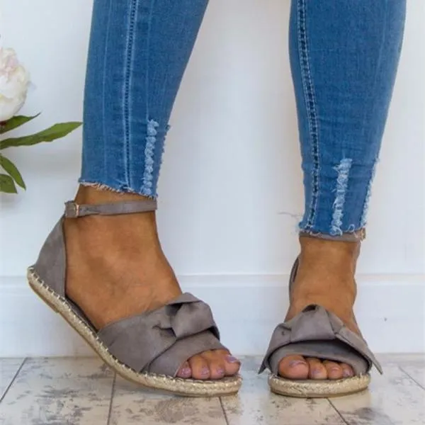 Cute Knot Espadrille Flats Sandals
