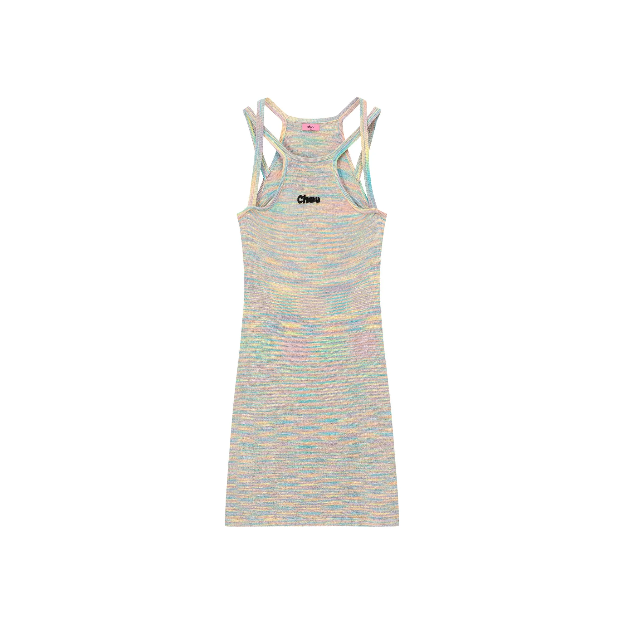 Embroidered Back Open Mini Dress