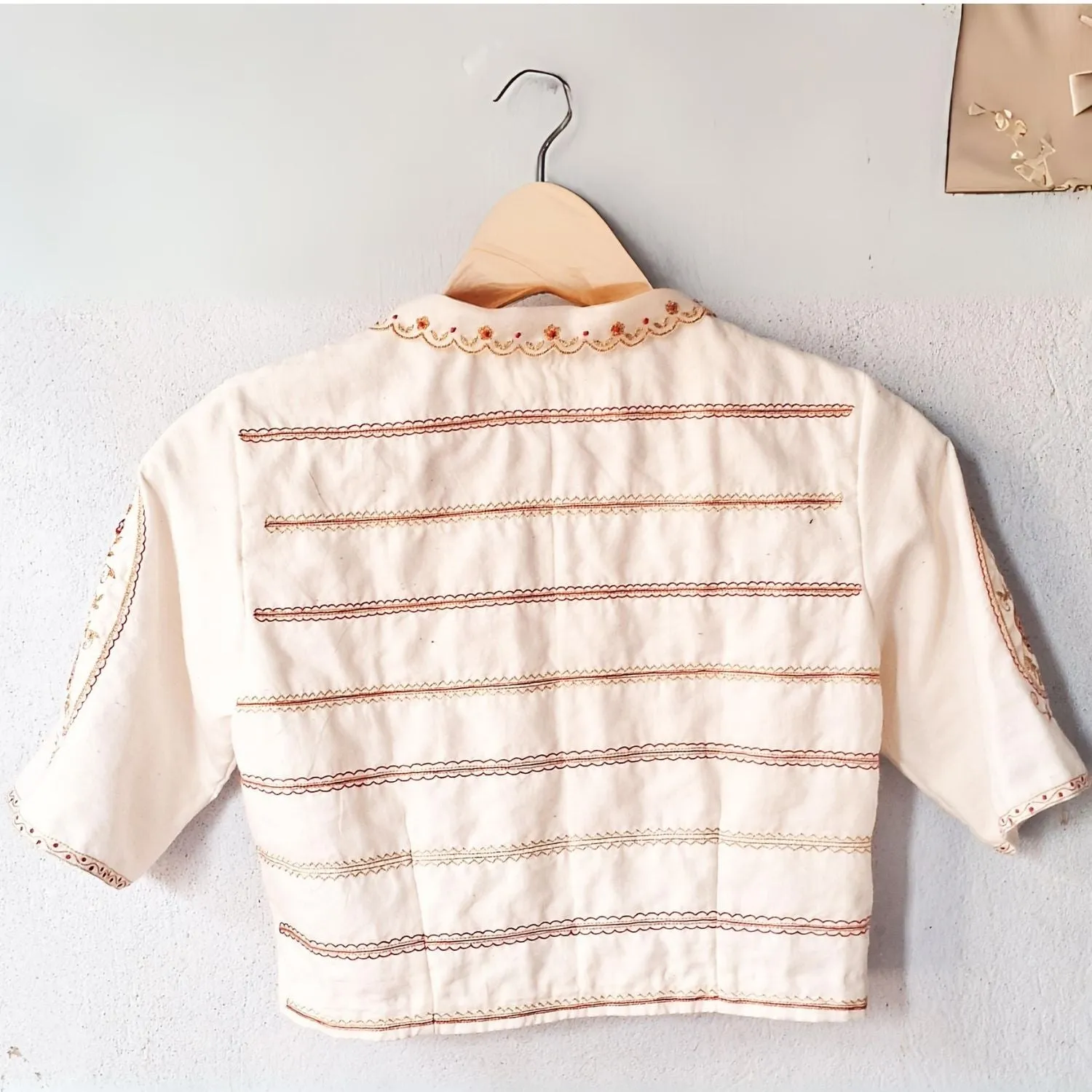 Embroidered Blouse For Women | Cotton Muslin | Scallop Collar | White