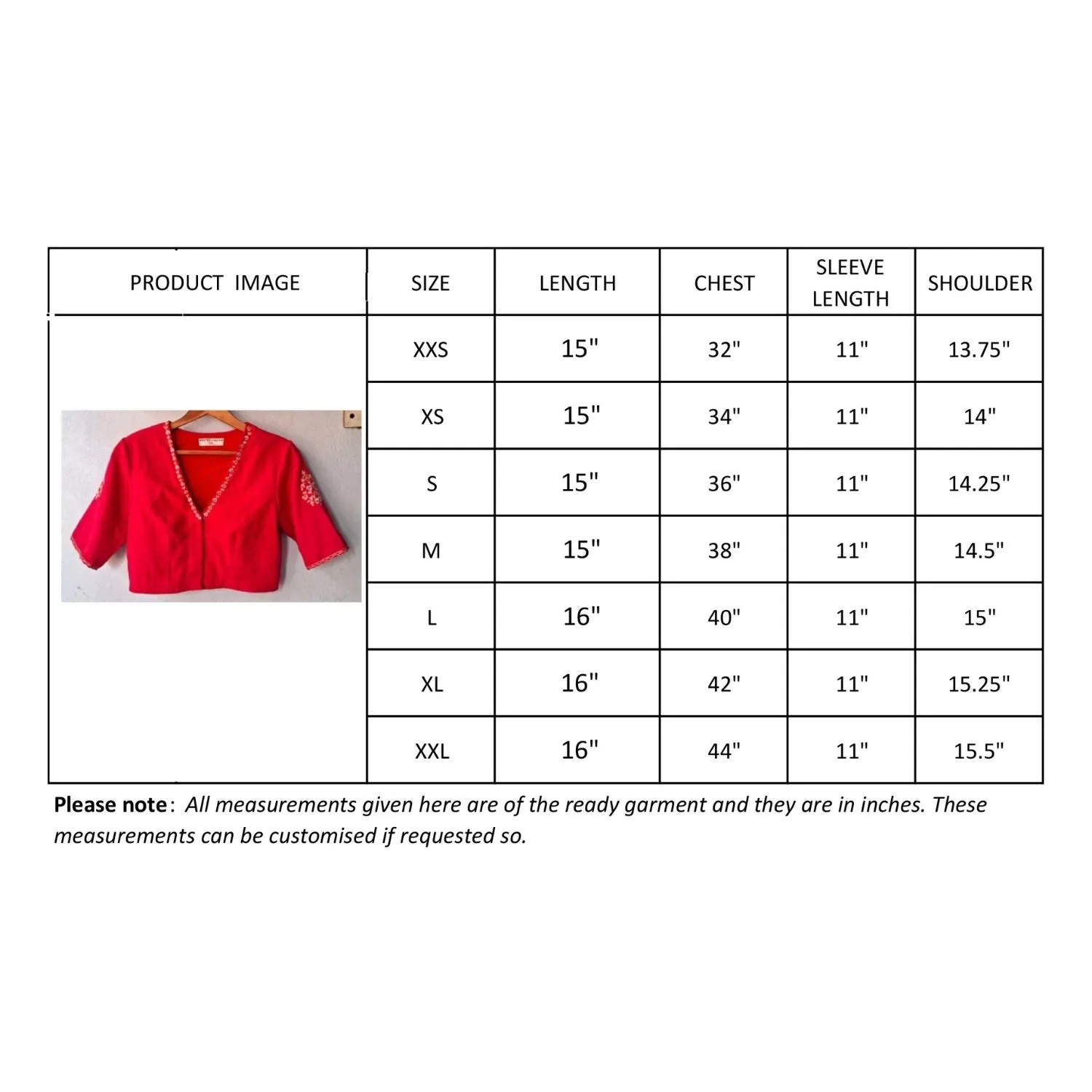 Embroidered Saree Blouse For Women | Cotton Muslin | Smart Design | Vibrant Red