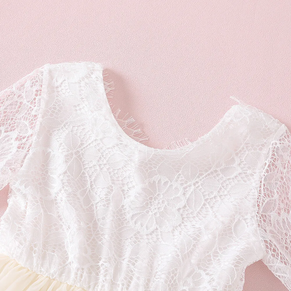Enchanted Dress - Ivory Cream /White Lace