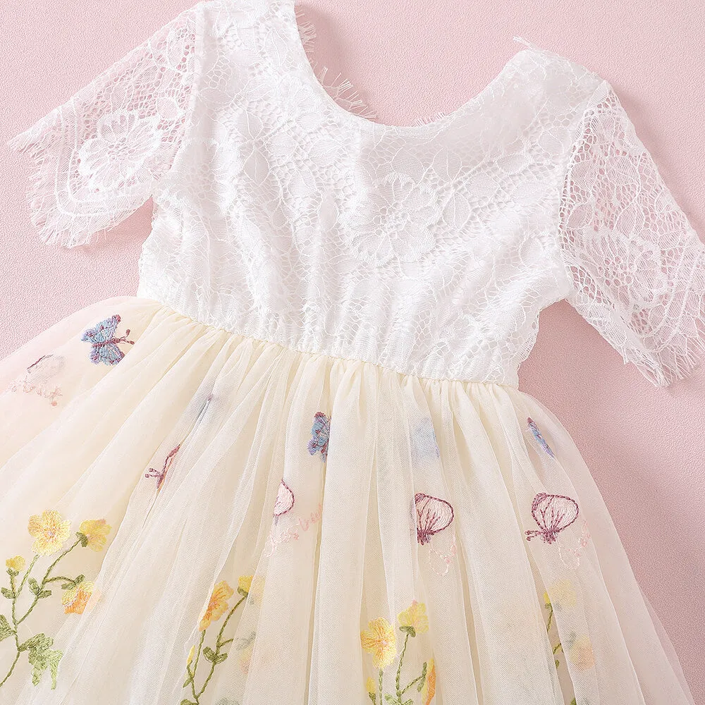 Enchanted Dress - Ivory Cream /White Lace