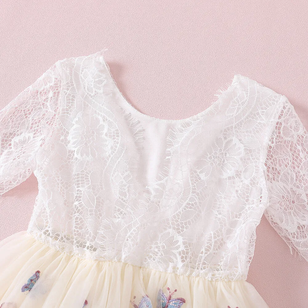 Enchanted Dress - Ivory Cream /White Lace