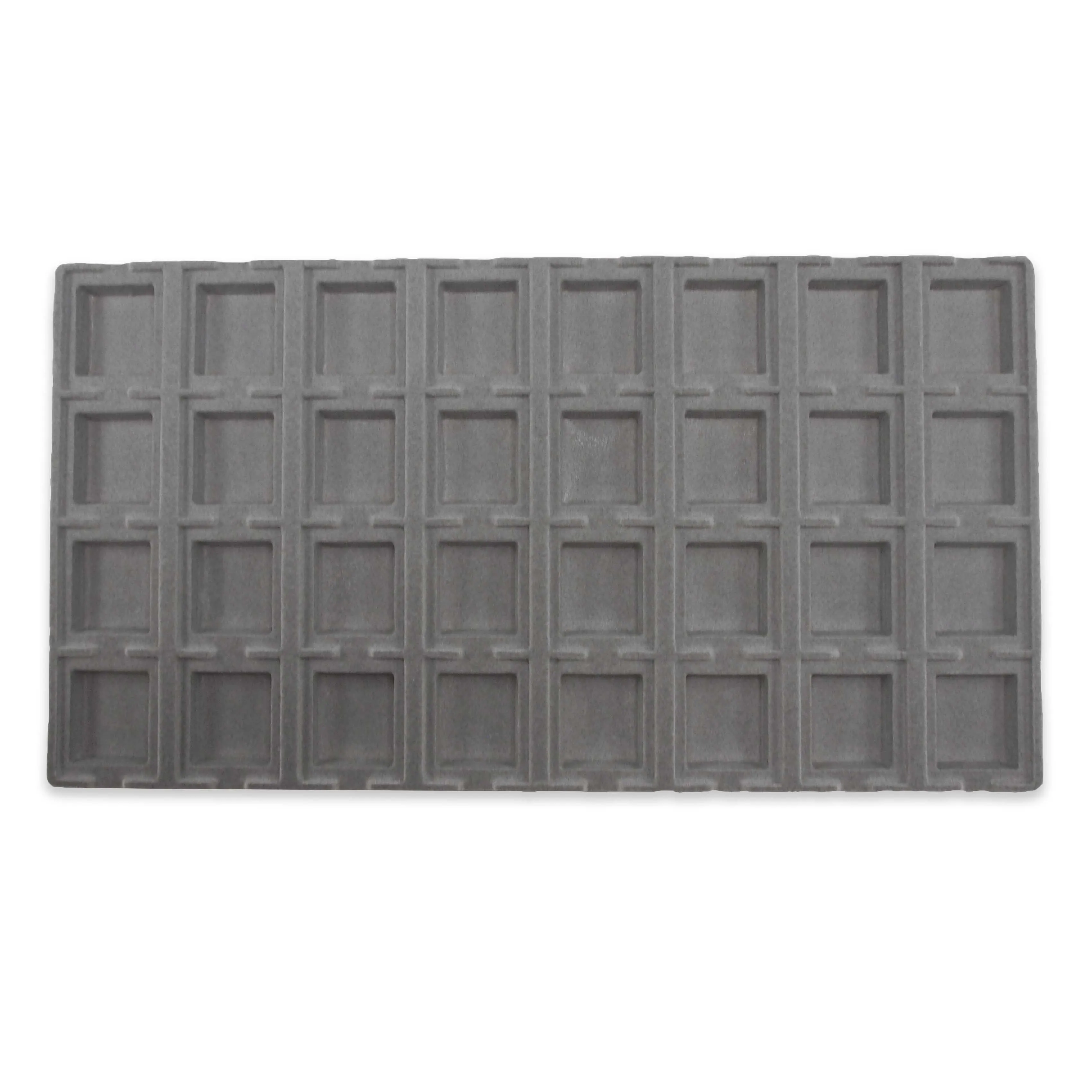 Grey Flocked Compartment Tray Inserts