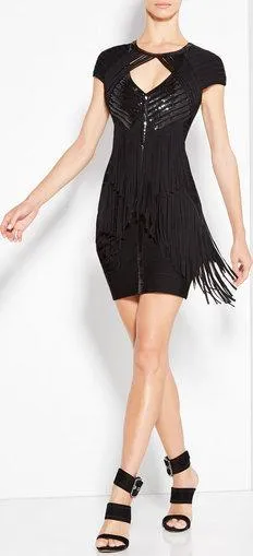 'Kassidy' Sequined Fringe Dress