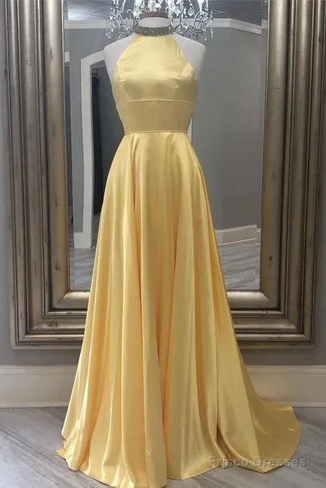 Long Yellow Prom Dresses For Women Formal Dress Evening Gowns