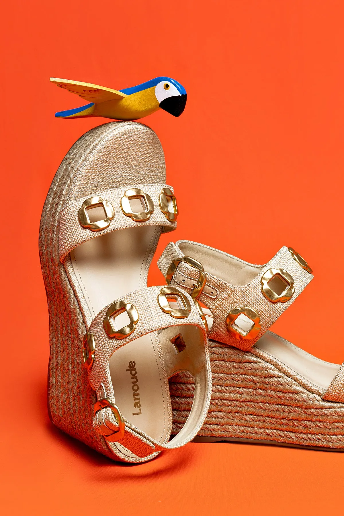 Milan Espadrille In Beige Raffia