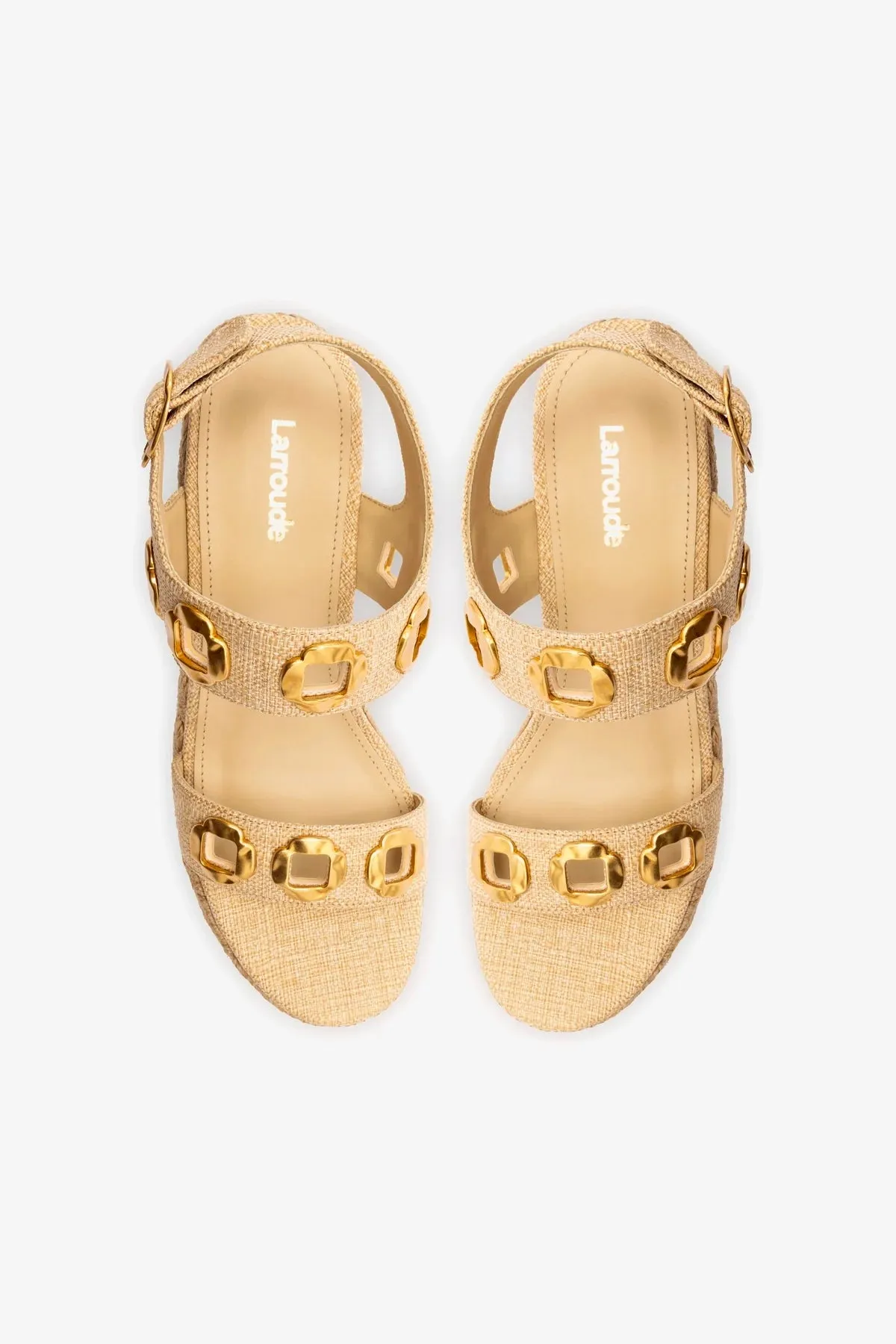 Milan Espadrille In Beige Raffia