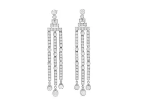 Tiffany & Co. 'Jazz' Triple-bar Diamond Drop Earrings in Platinum