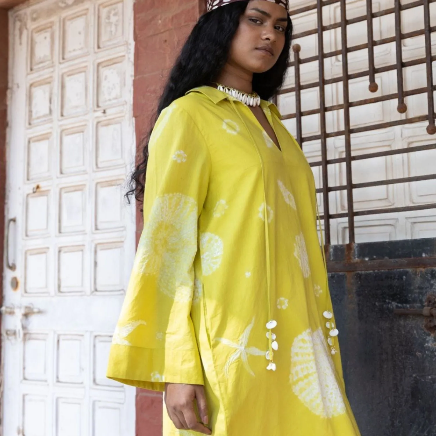 Tunic Dress for Women | Shibori-Crafted | Cotton | Lightweight Day Wear