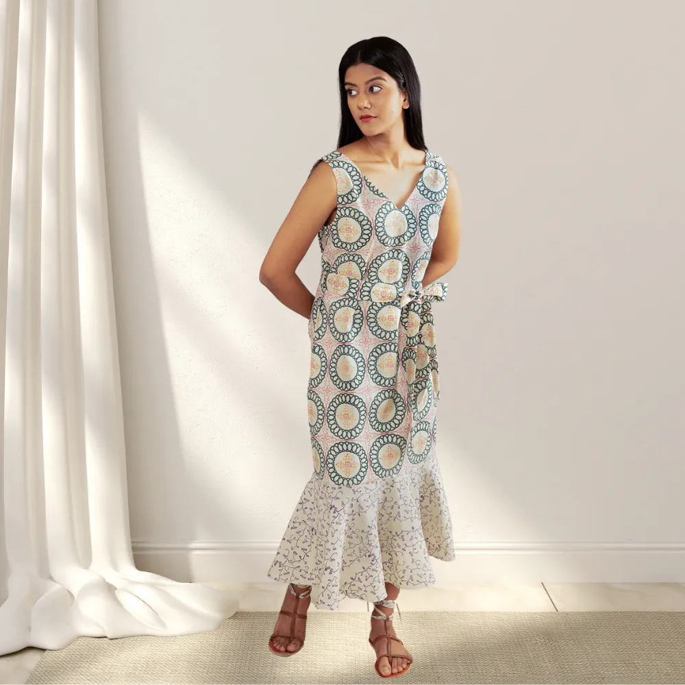 Vintage Block Print Summer Maxi | Hand-Crafted | Lightweight Cotton