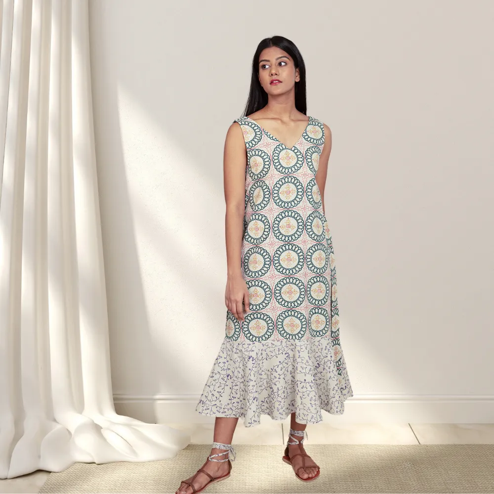 Vintage Block Print Summer Maxi | Hand-Crafted | Lightweight Cotton