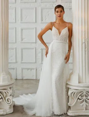 White Head Wedding Dress