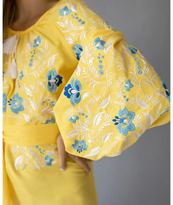 Yellow Embroidered Dress